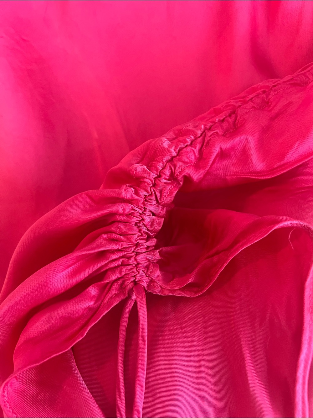 ARITZIA Wilfred Only Ruched Slip Dress Cowl-Neck Slip Dress Electron Fuchsia - Picture 6 of 12